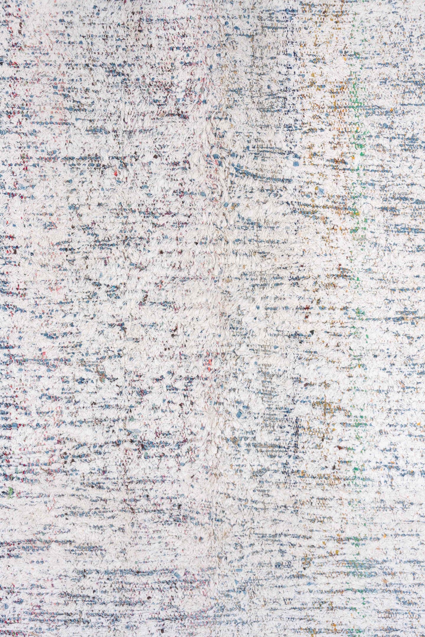 5' x 8' one-of-a-kind handmade vintage Kilim medium size rug. Color palette: ivory, blue, rose, taupe, sage, terra cotta