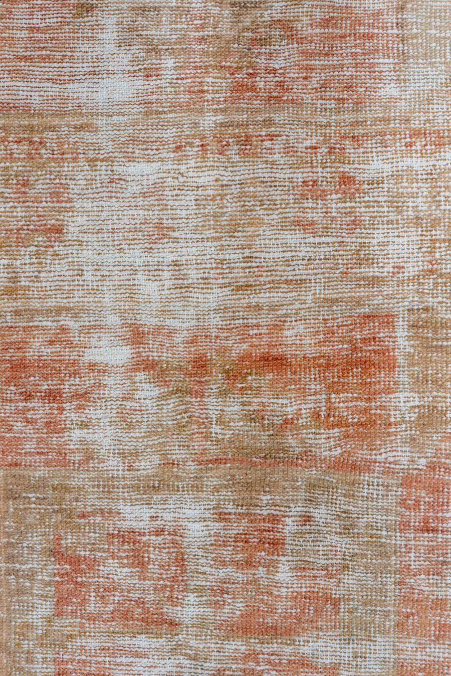 2' x 9' one-of-a-kind handmade vintage Oushak runner rug. Color palette: terra cotta, ivory, beige, blush, taupe, terracotta