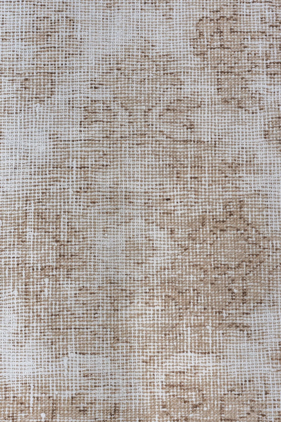 8' x 11' one-of-a-kind handmade vintage Oushak large size rug. Color palette: ivory, taupe, beige, camel, sand, light brown