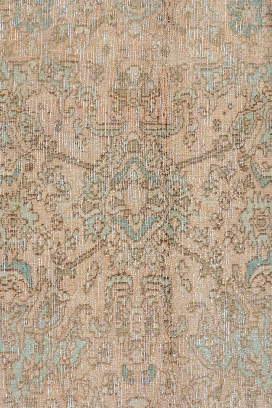 10' x 13' one-of-a-kind handmade vintage Bidjar large size rug. Color palette: beige, taupe, ivory, pale aqua, sand, camel