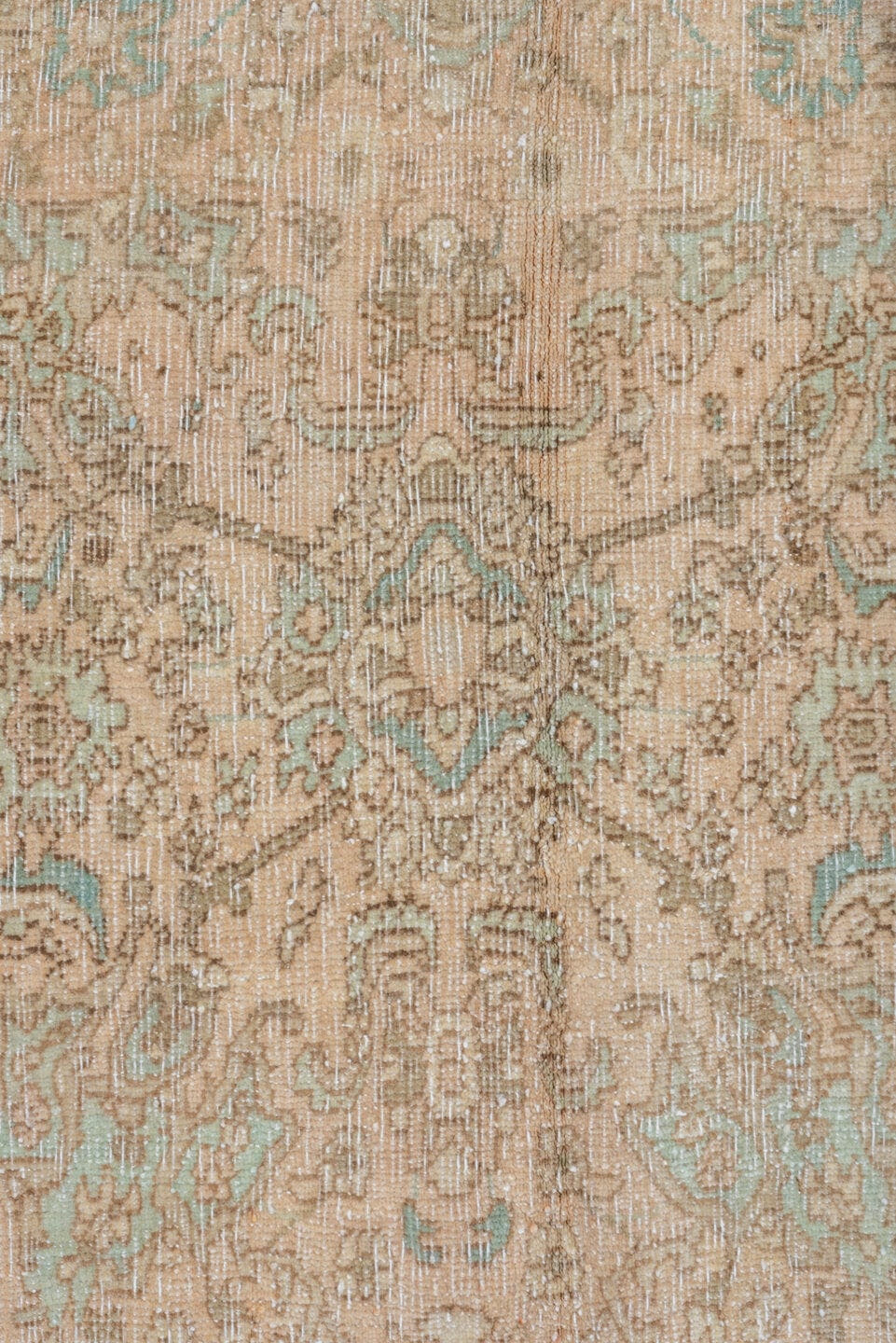 10' x 13' one-of-a-kind handmade vintage Bidjar large size rug. Color palette: beige, taupe, ivory, pale aqua, sand, camel