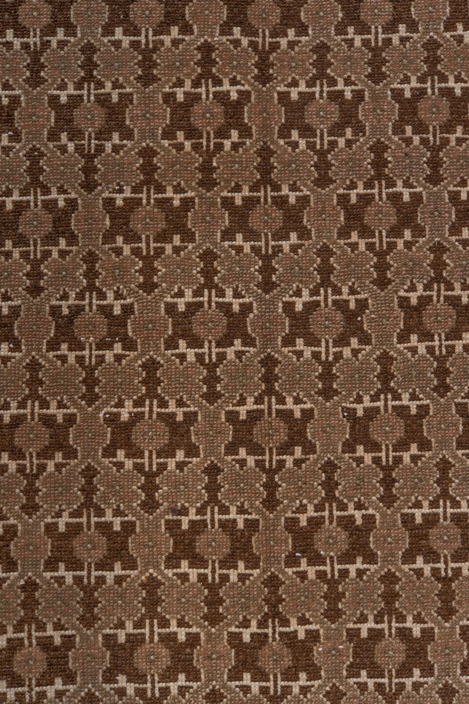 3' x 16' one-of-a-kind handmade vintage Malayer runner rug. Color palette: brown, taupe, sky_blue, camel, ivory, rust, beige