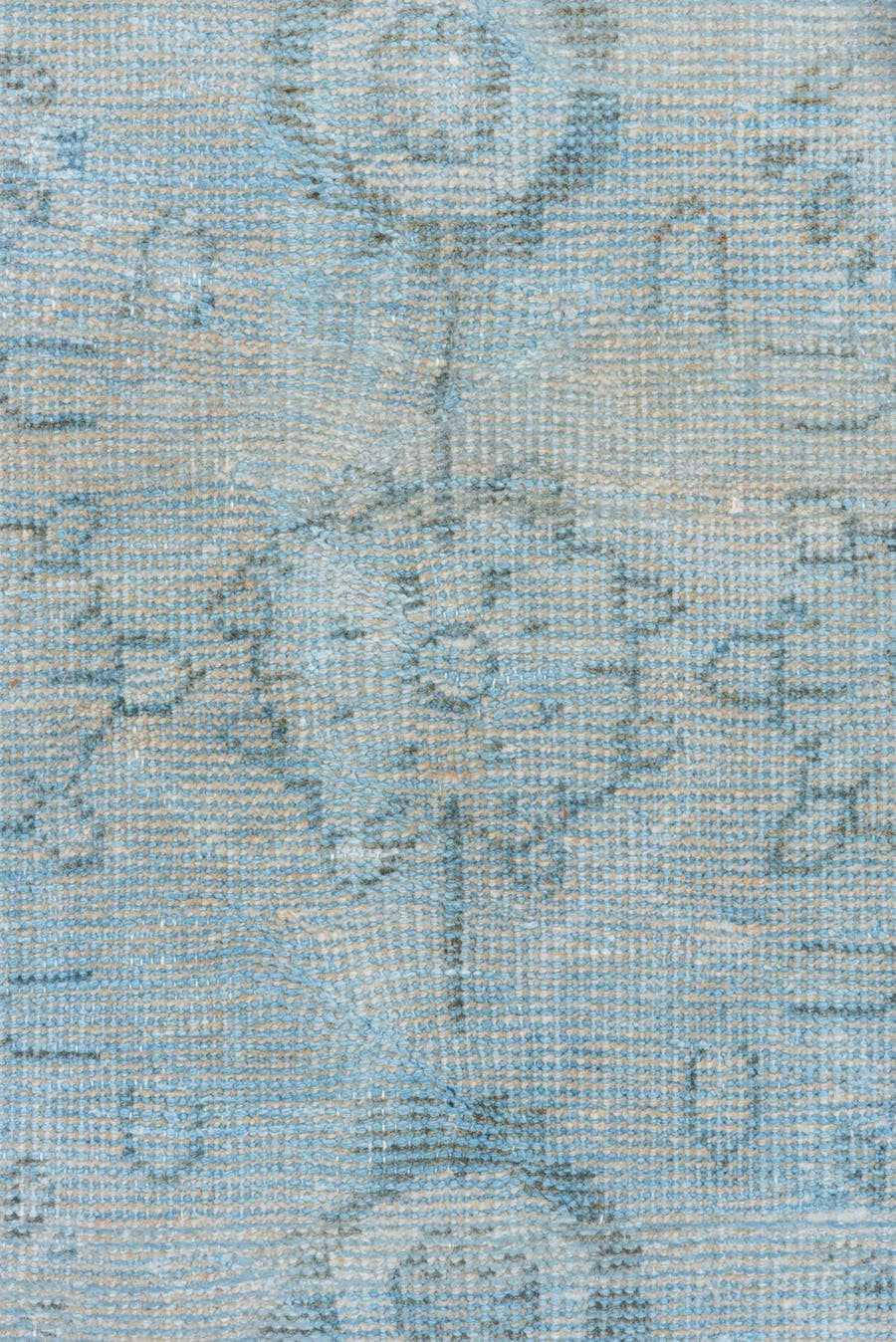 7' x 10' one-of-a-kind handmade vintage Mahal large size rug. Color palette: pale blue, ivory, sky blue, taupe, gray