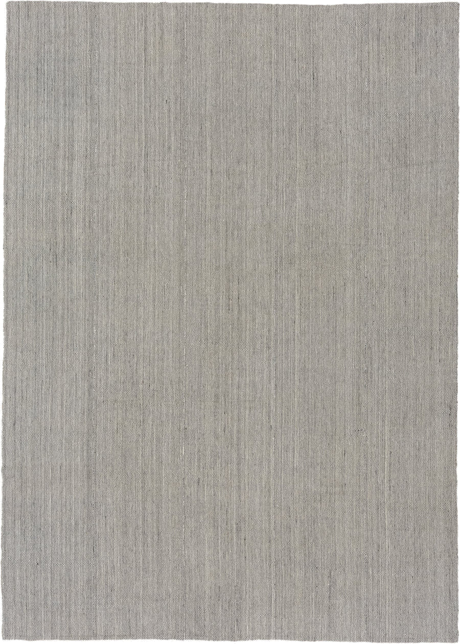 8' x 11' one-of-a-kind handmade vintage Kilim large size rug. Color palette: taupe, ivory, gray, charcoal, beige, black