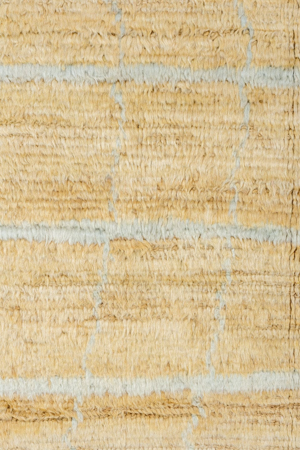 8' x 12' one-of-a-kind handmade vintage Anr large size rug. Color palette: camel, ivory, beige, taupe, gray