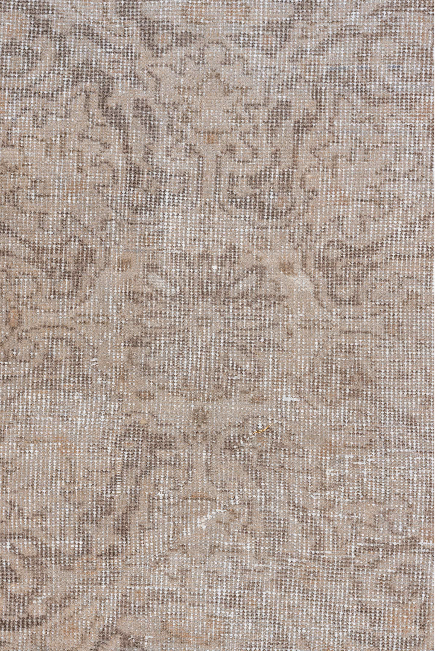 7' x 10' one-of-a-kind handmade vintage Oushak large size rug. Color palette: ivory, taupe, beige, stone, greige, gray