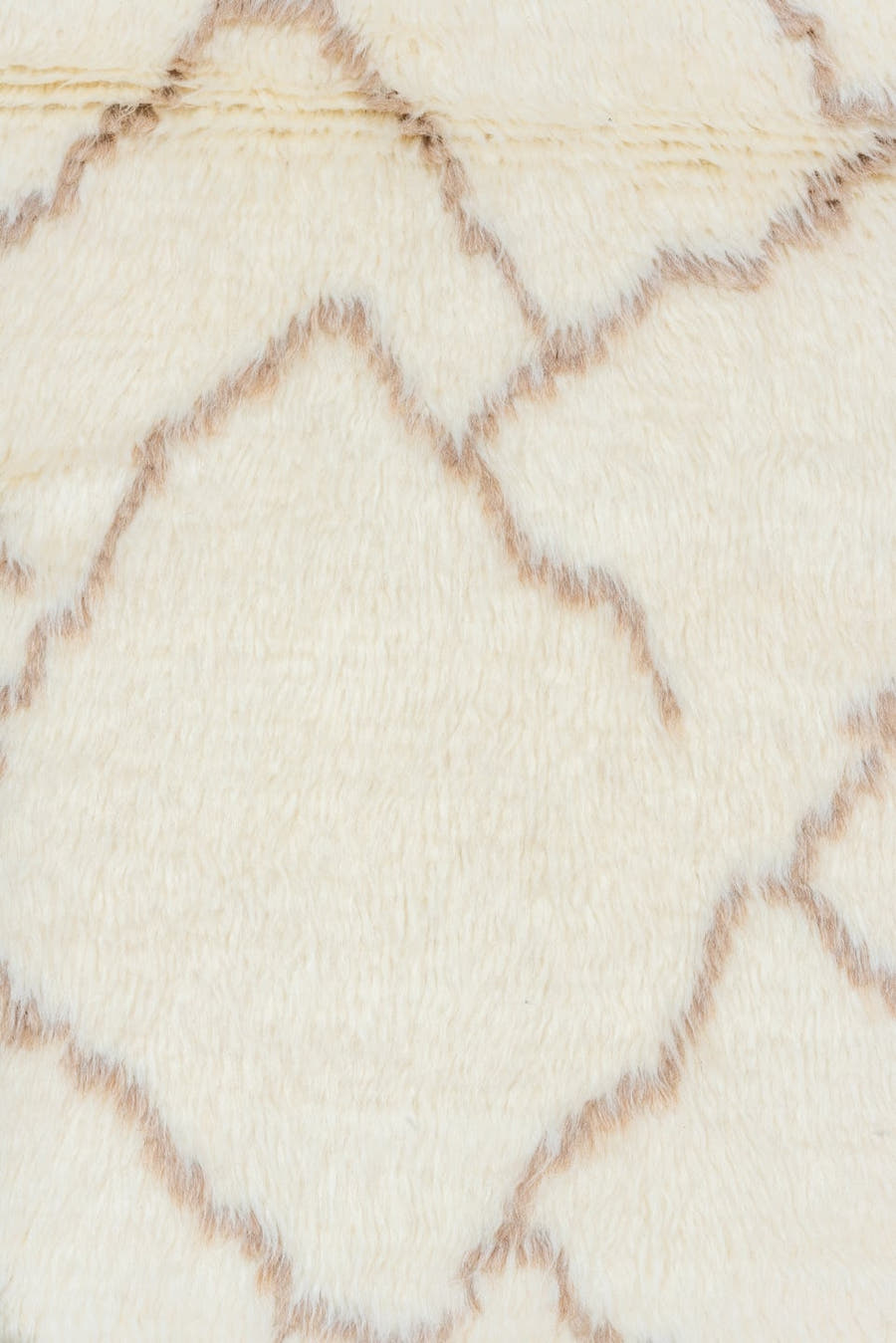 2' x 12' one-of-a-kind handmade vintage Moroccan runner rug. Color palette: ivory, taupe, cream, camel, beige, gray