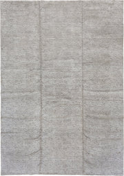 10' x 14' one-of-a-kind handmade vintage Silk large size rug. Color palette: ivory, charcoal, taupe, silver, gray, black