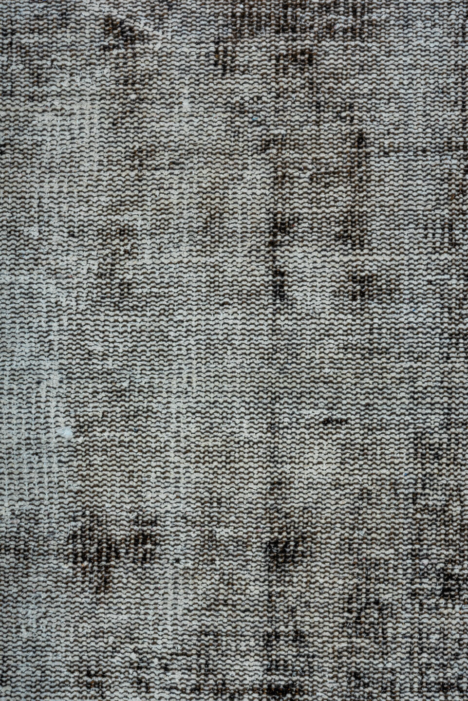 2' x 9' one-of-a-kind handmade vintage Overdyed runner rug. Color palette: black, dark gray, dim gray, gray, light gray