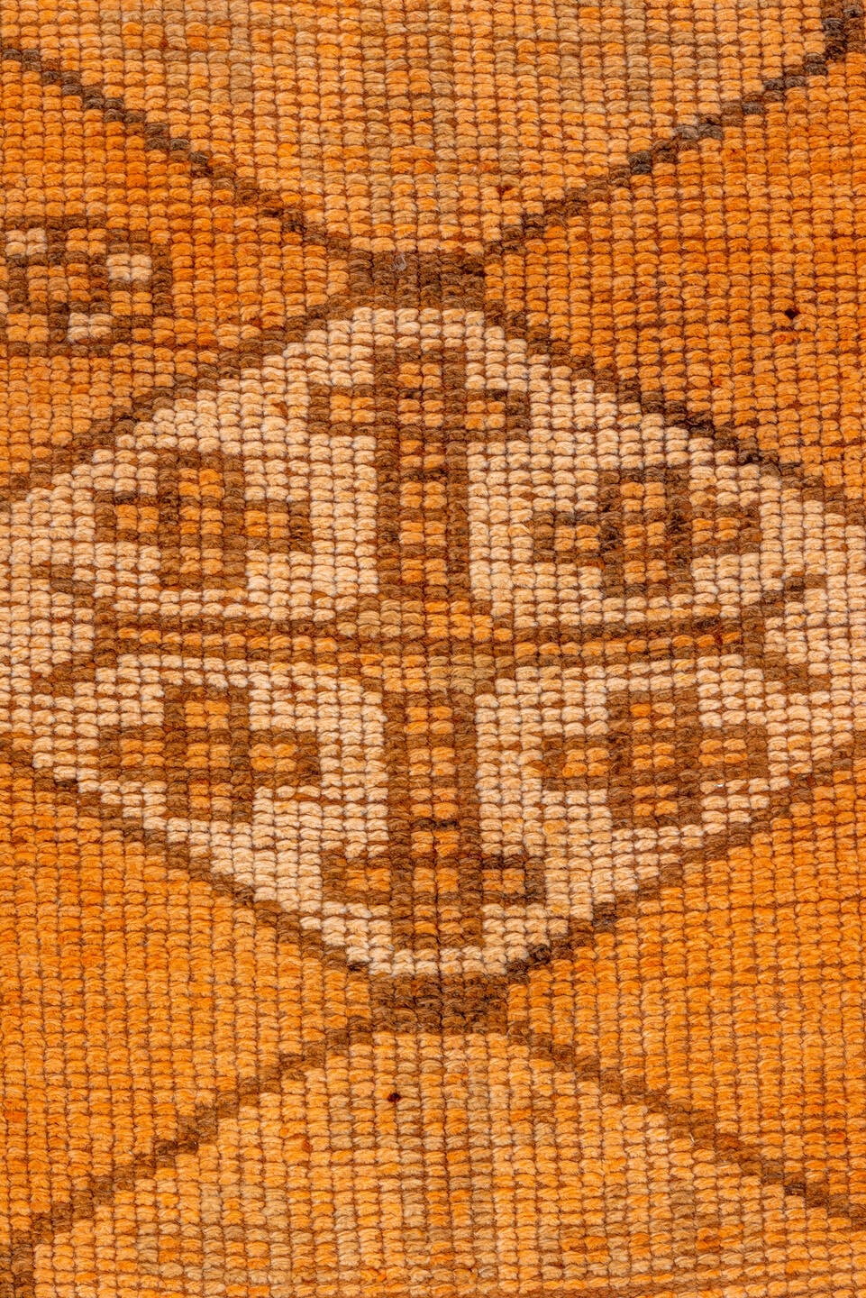 2' x 12' one-of-a-kind handmade vintage Oushak runner rug. Color palette: terra cotta, rust, camel, ivory, brown, terracotta