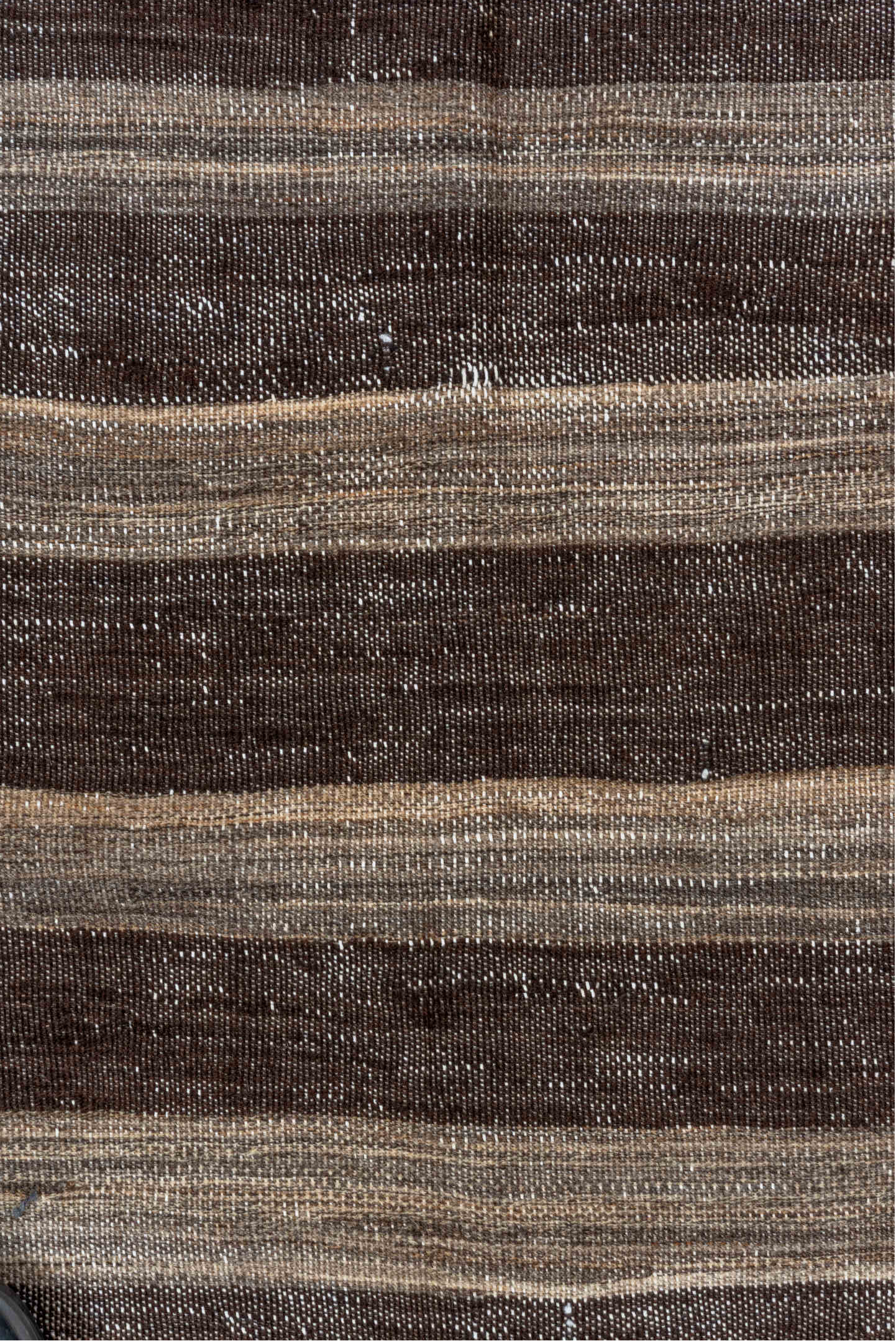 5' x 8' one-of-a-kind handmade vintage Kilim medium size rug. Color palette: charcoal, taupe, brown, gray, ivory, black