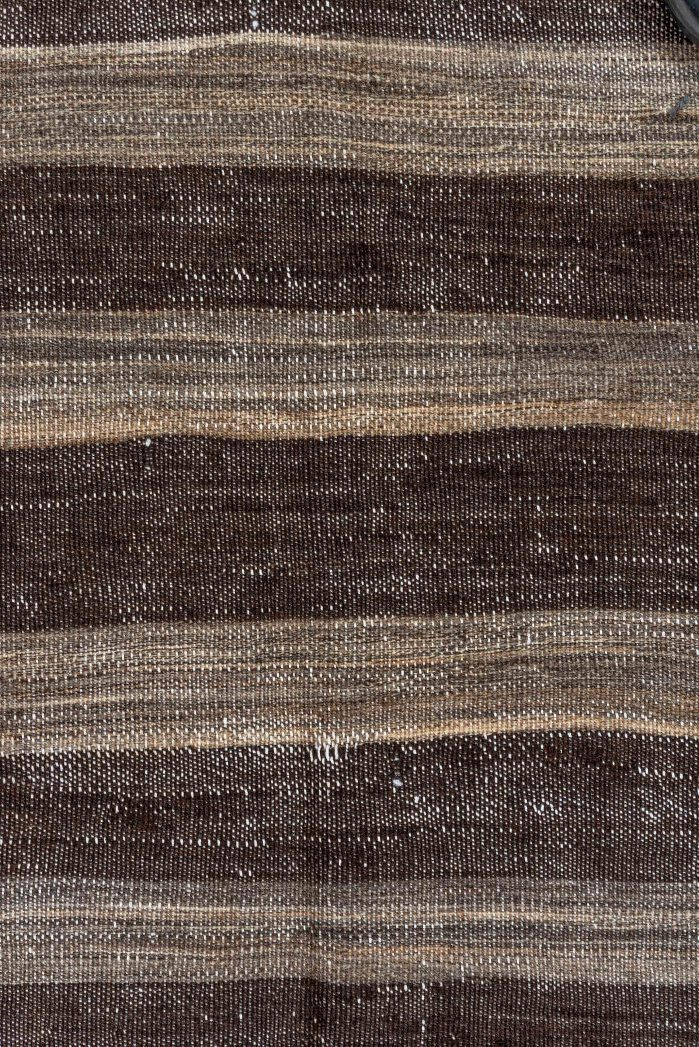 5' x 8' one-of-a-kind handmade vintage Kilim medium size rug. Color palette: charcoal, taupe, brown, gray, ivory, black