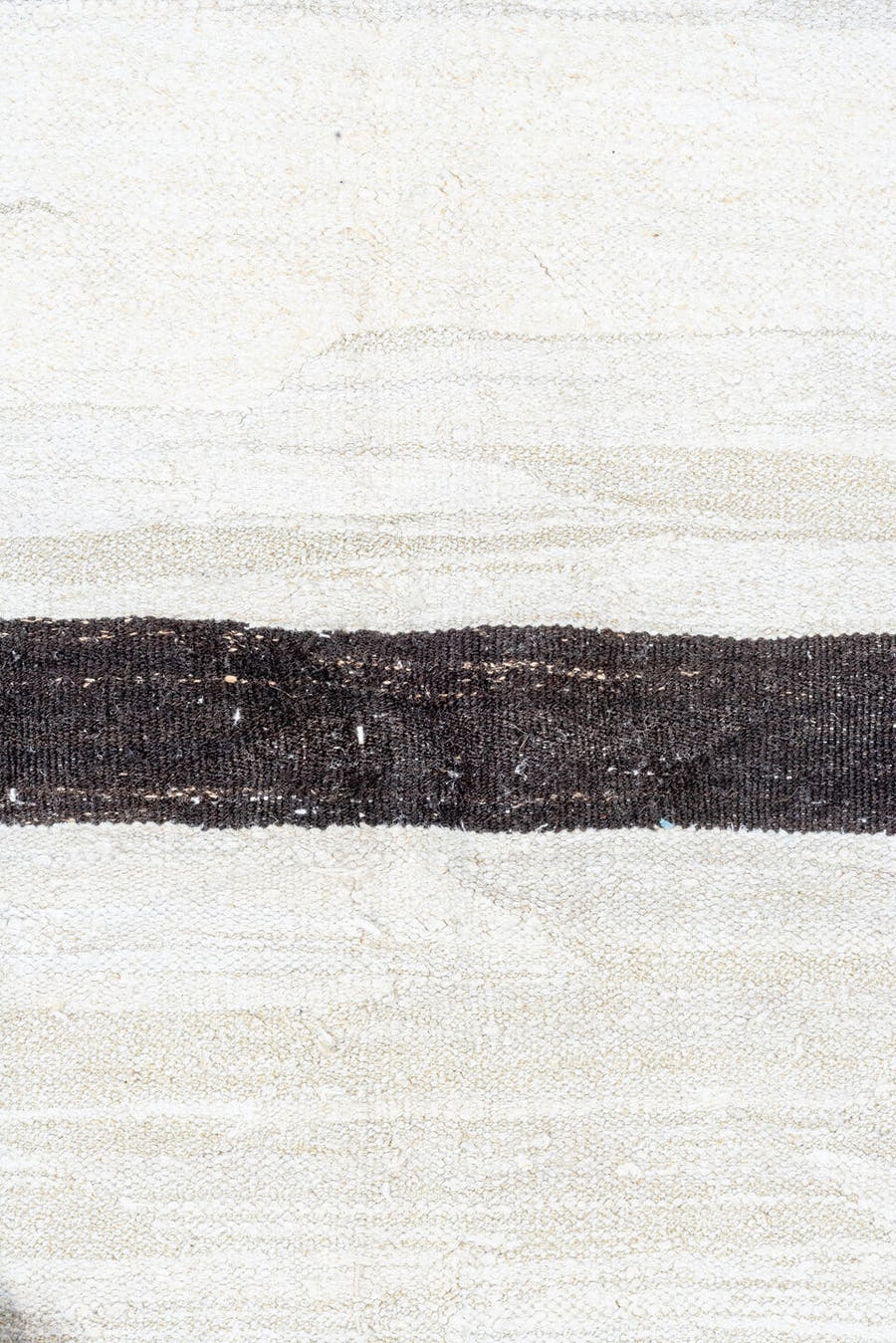 10' x 12' one-of-a-kind handmade vintage Kilim large size rug. Color palette: ivory, charcoal, taupe, gray, black, beige