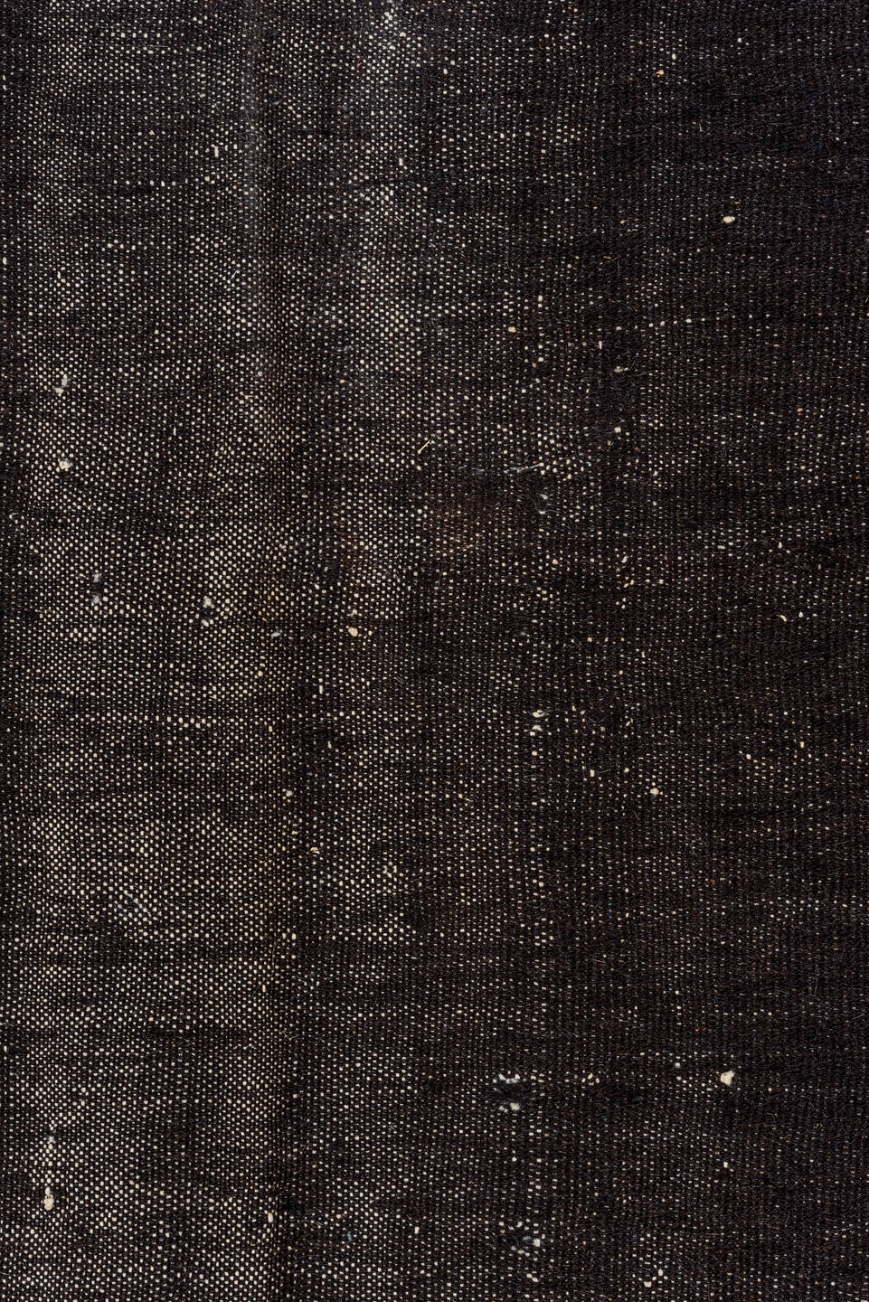 6' x 10' one-of-a-kind handmade vintage Kilim large size rug. Color palette: charcoal, slate, ivory, taupe, gray, black