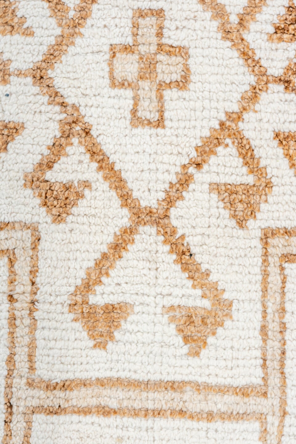 3' x 11' one-of-a-kind handmade vintage Oushak runner rug. Color palette: ivory, tan, camel, beige
