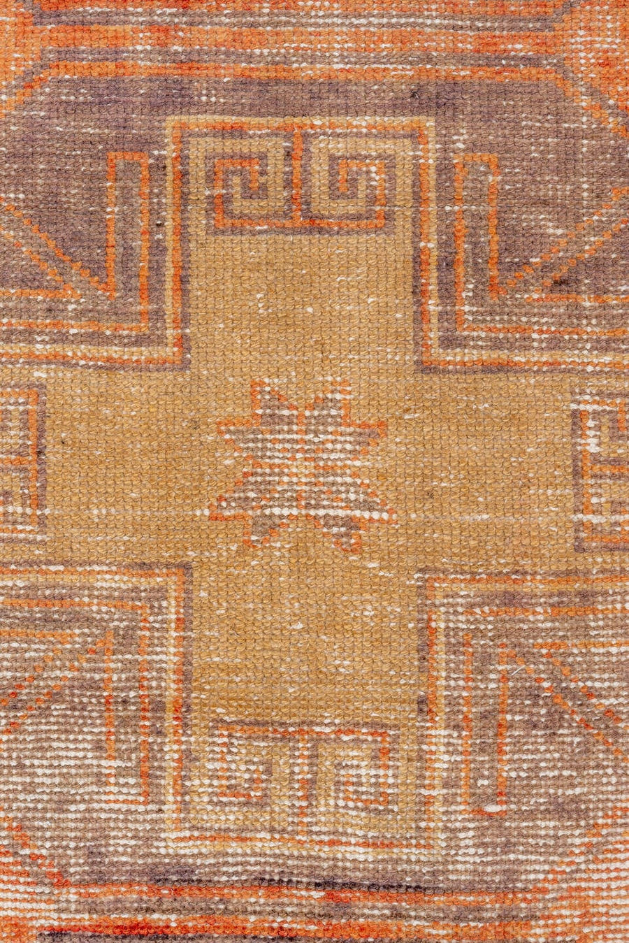 2' x 9' one-of-a-kind handmade vintage Oushak runner rug. Color palette: terra cotta, taupe, beige, rust, ivory, charcoal