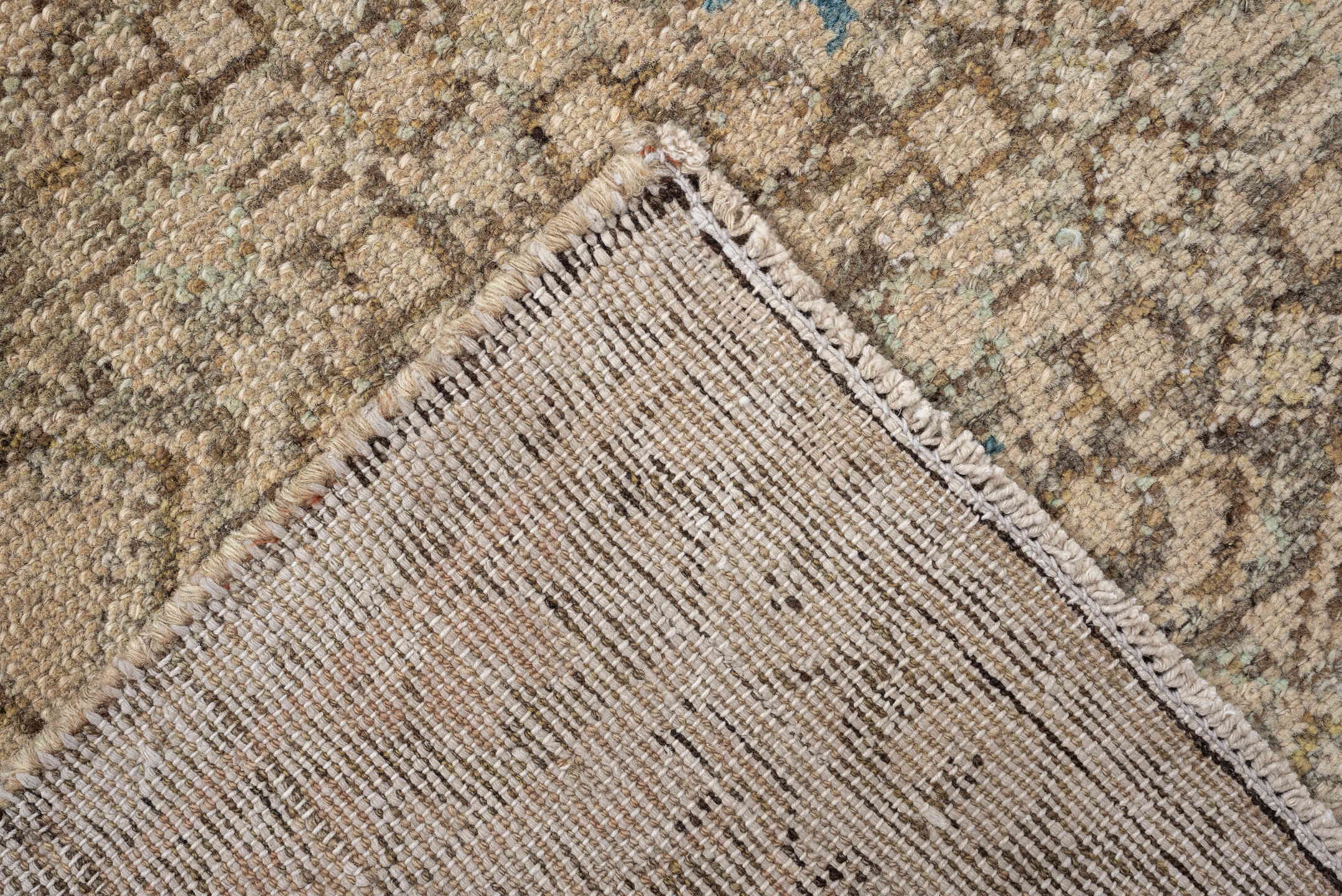 3' x 13' one-of-a-kind handmade antique Malayer runner rug. Color palette: ivory, taupe, brown, sky_blue, camel, charcoal