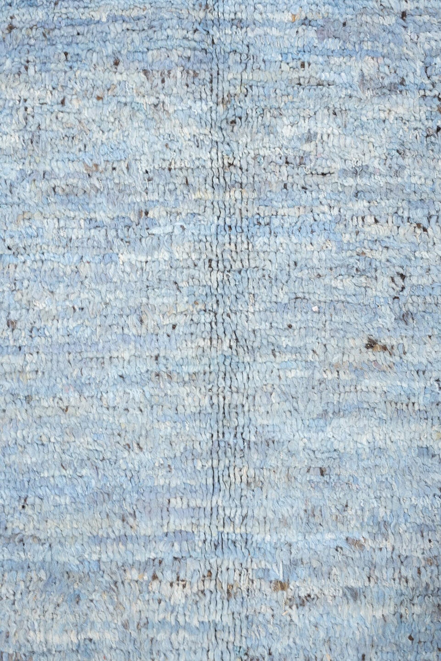 8' x 10' one-of-a-kind handmade vintage Tulu large size rug. Color palette: powder blue, brown, ivory, charcoal, light blue