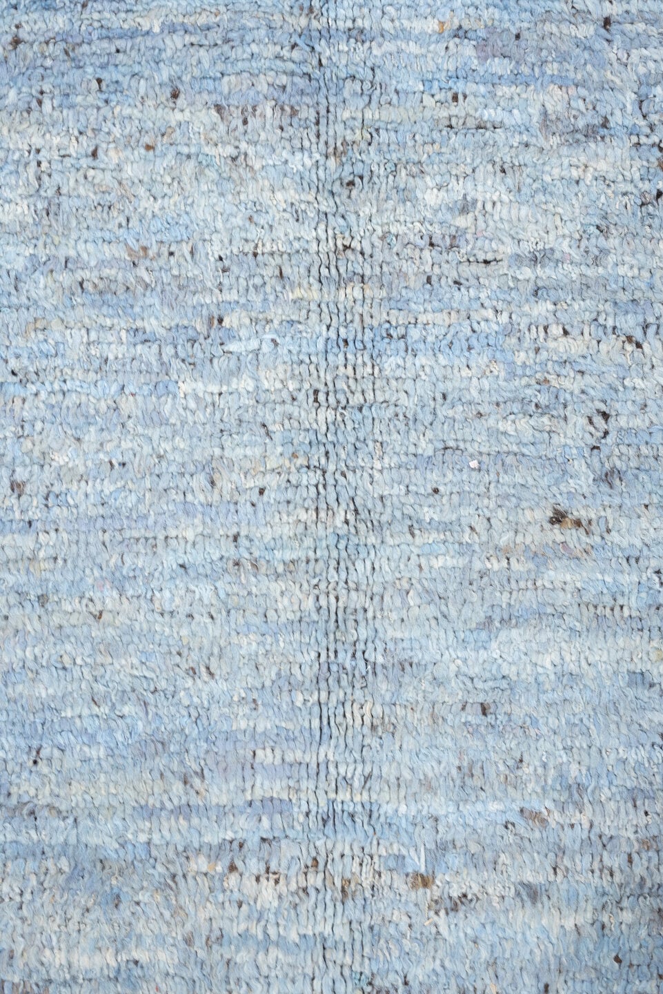 8' x 10' one-of-a-kind handmade vintage Tulu large size rug. Color palette: powder blue, brown, ivory, charcoal, light blue
