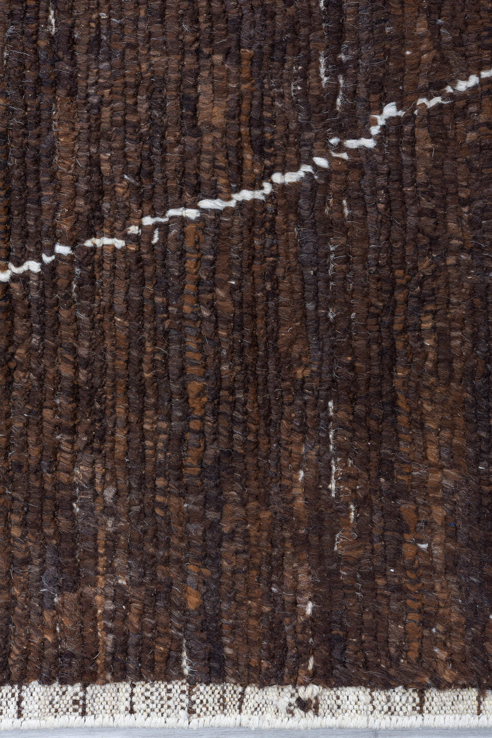 9' x 11' one-of-a-kind handmade vintage Tulu large size rug. Color palette: gray, brown, off-white, light gray, pink, black