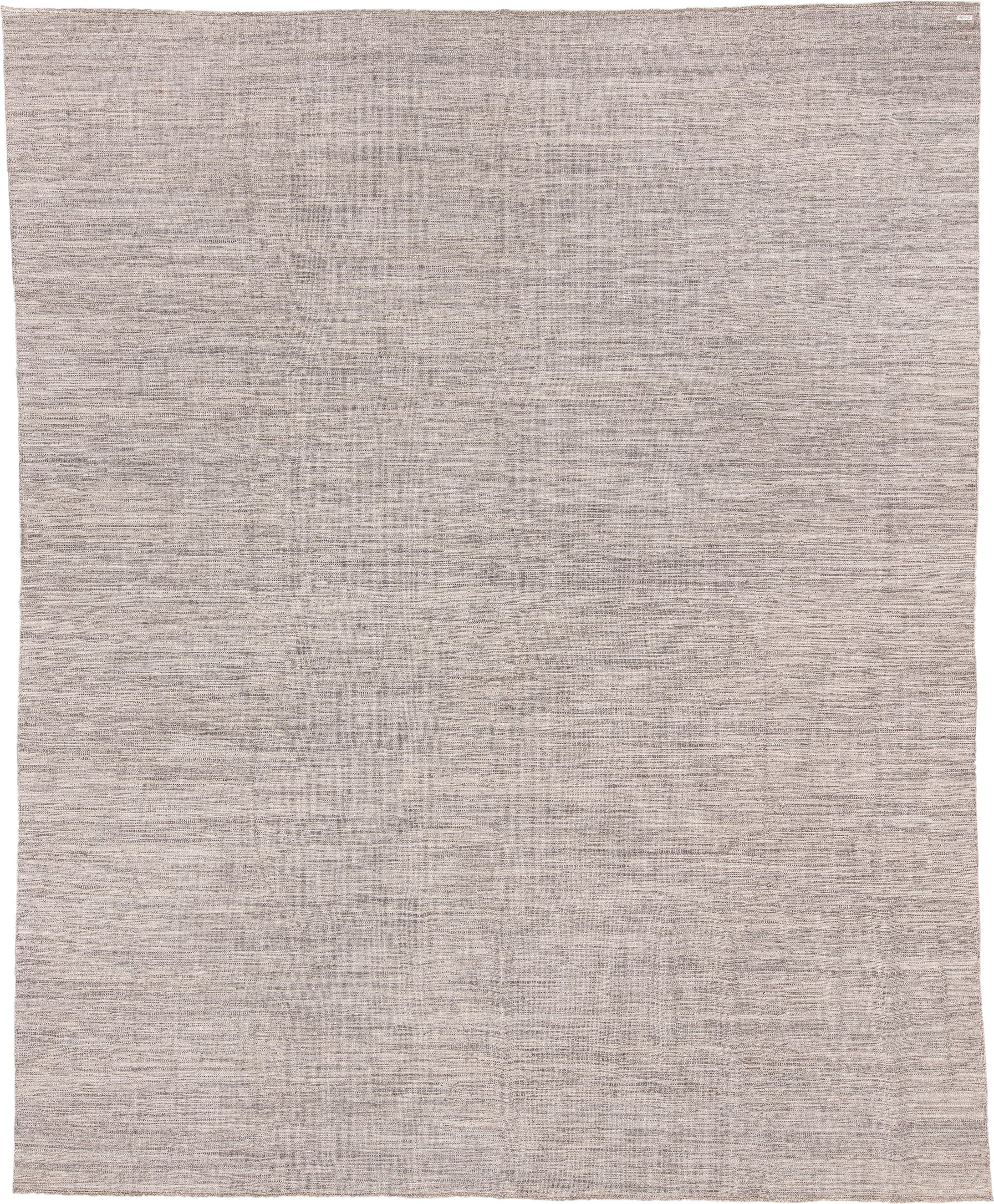 10' x 12' one-of-a-kind handmade vintage Kilim large size rug. Color palette: ivory, taupe, beige, greige, gray