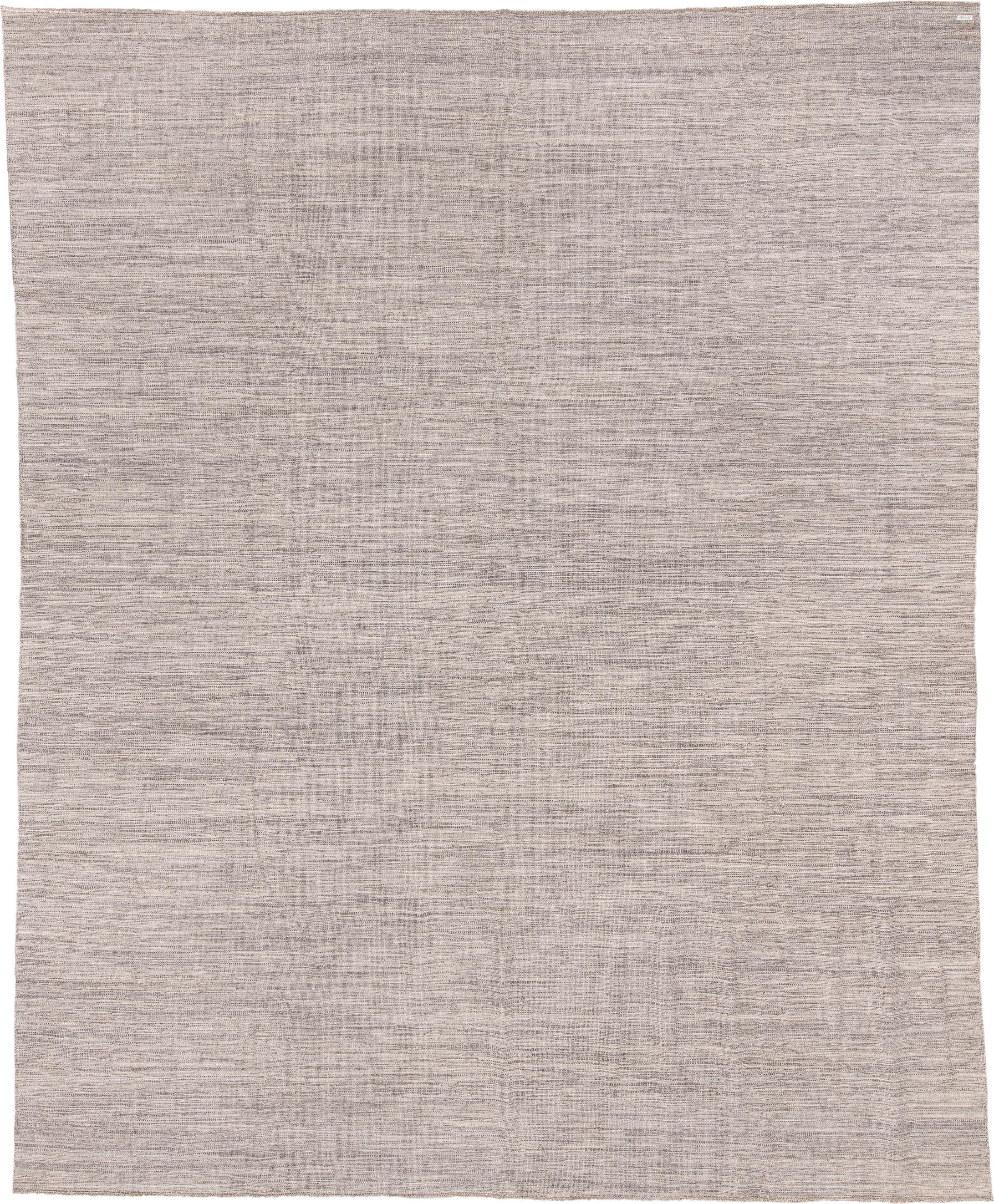 10' x 12' one-of-a-kind handmade vintage Kilim large size rug. Color palette: ivory, taupe, beige, greige, gray