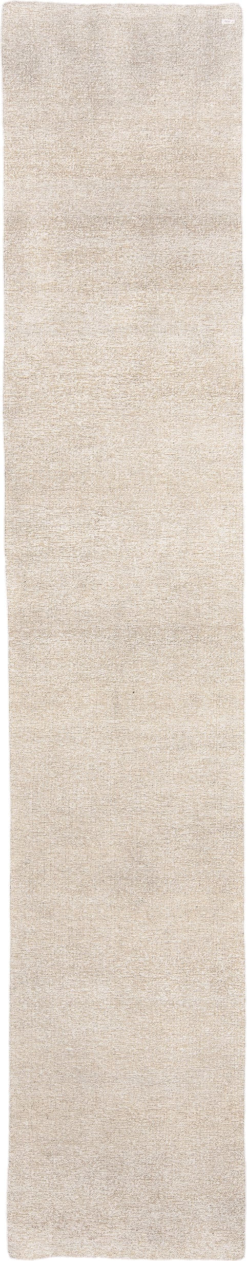 2' x 15' one-of-a-kind handmade vintage Kilim runner rug. Color palette: ivory, beige, cream, taupe, gray