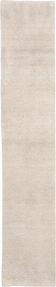 2' x 15' one-of-a-kind handmade vintage Kilim runner rug. Color palette: ivory, beige, cream, taupe, gray