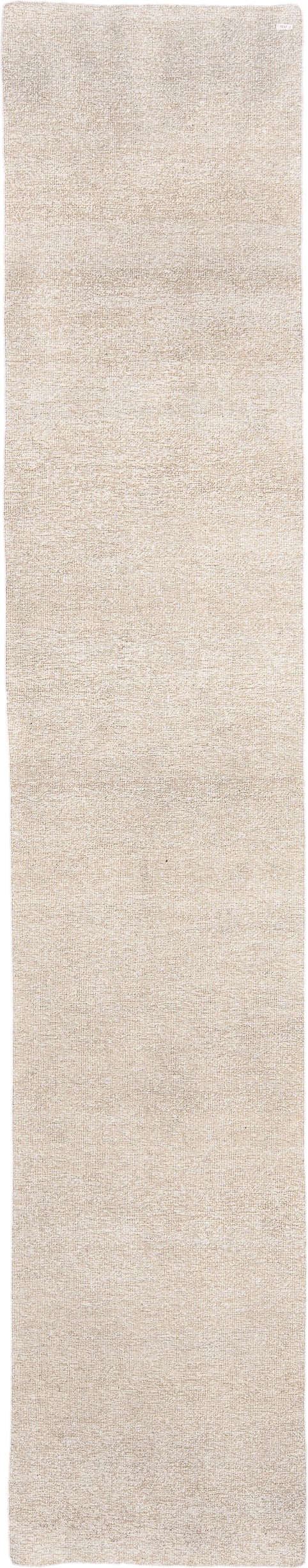 2' x 15' one-of-a-kind handmade vintage Kilim runner rug. Color palette: ivory, beige, cream, taupe, gray