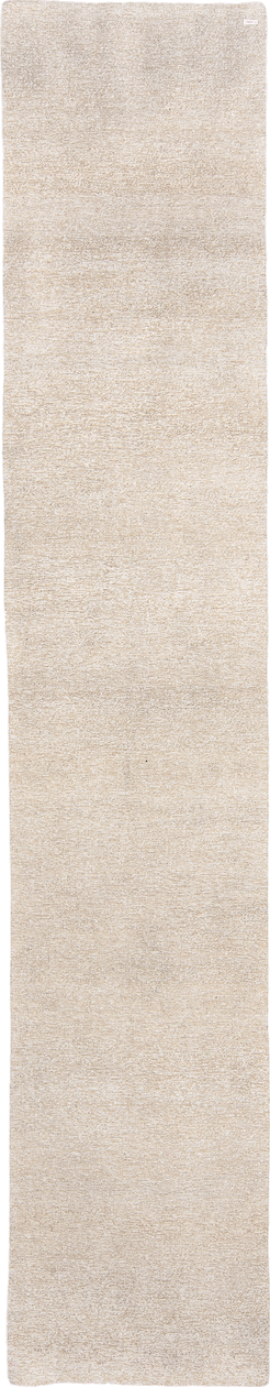 2' x 15' one-of-a-kind handmade vintage Kilim runner rug. Color palette: ivory, beige, cream, taupe, gray