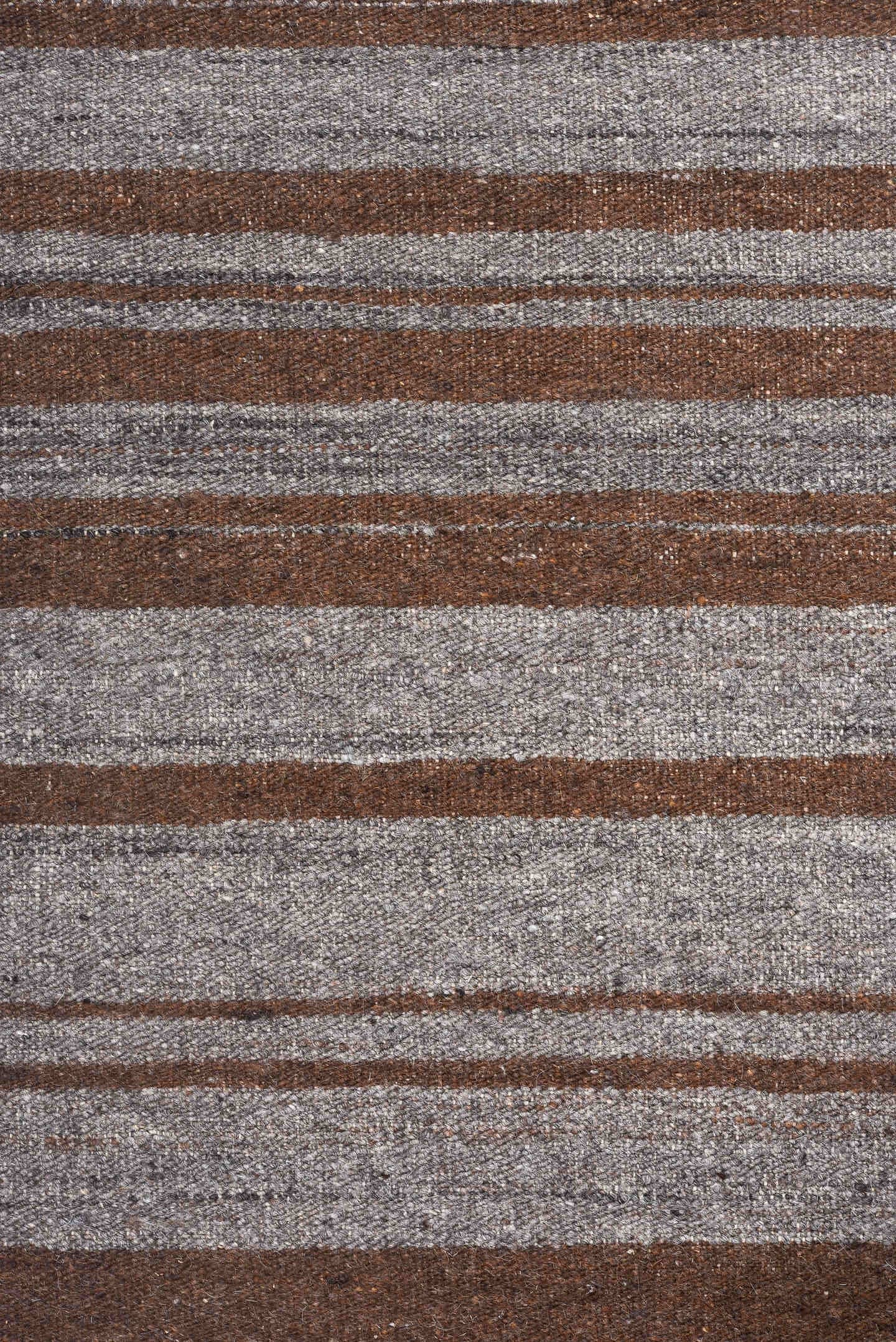 2' x 15' one-of-a-kind handmade vintage Kilim runner rug. Color palette: taupe, brown, charcoal, camel, beige, gray, black