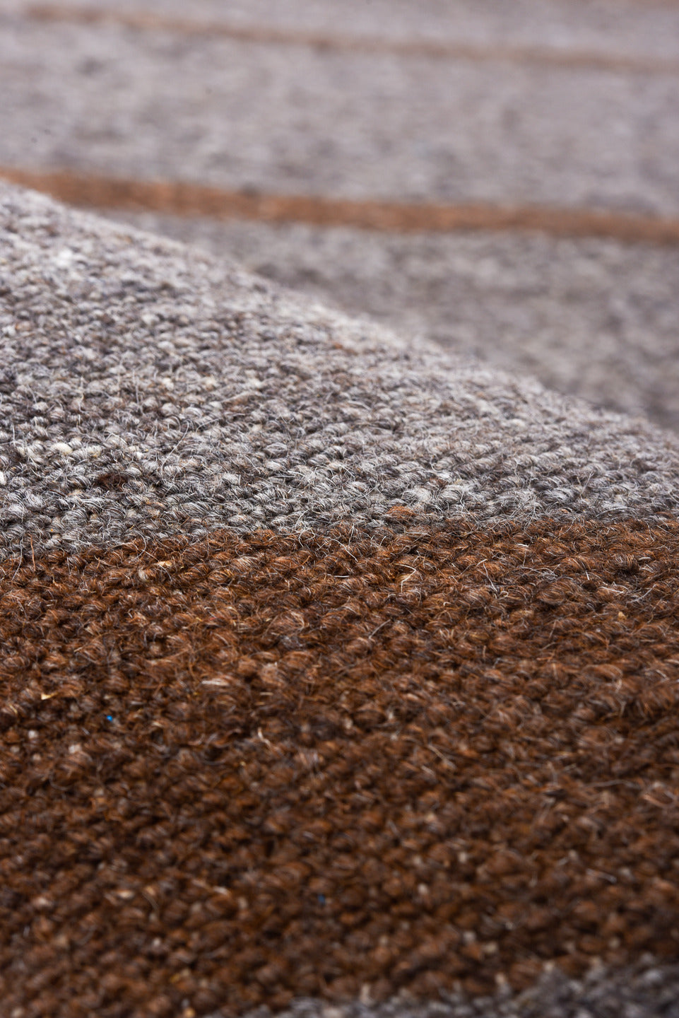 2' x 15' one-of-a-kind handmade vintage Kilim runner rug. Color palette: brown, dark gray, dim gray, gray, light gray