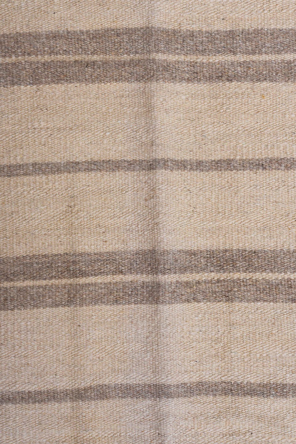 9' x 13' one-of-a-kind handmade vintage Kilim large size rug. Color palette: ivory, taupe, gray, cream, beige