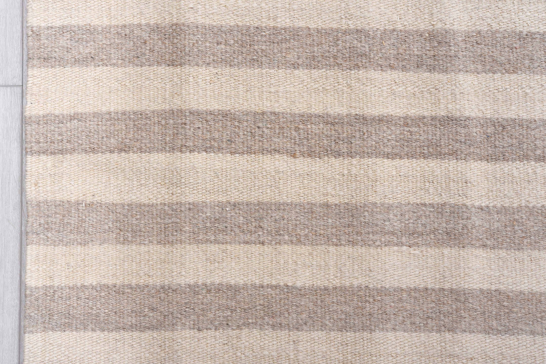 10' x 14' one-of-a-kind handmade vintage Kilim large size rug. Color palette: ivory, taupe, beige, gray