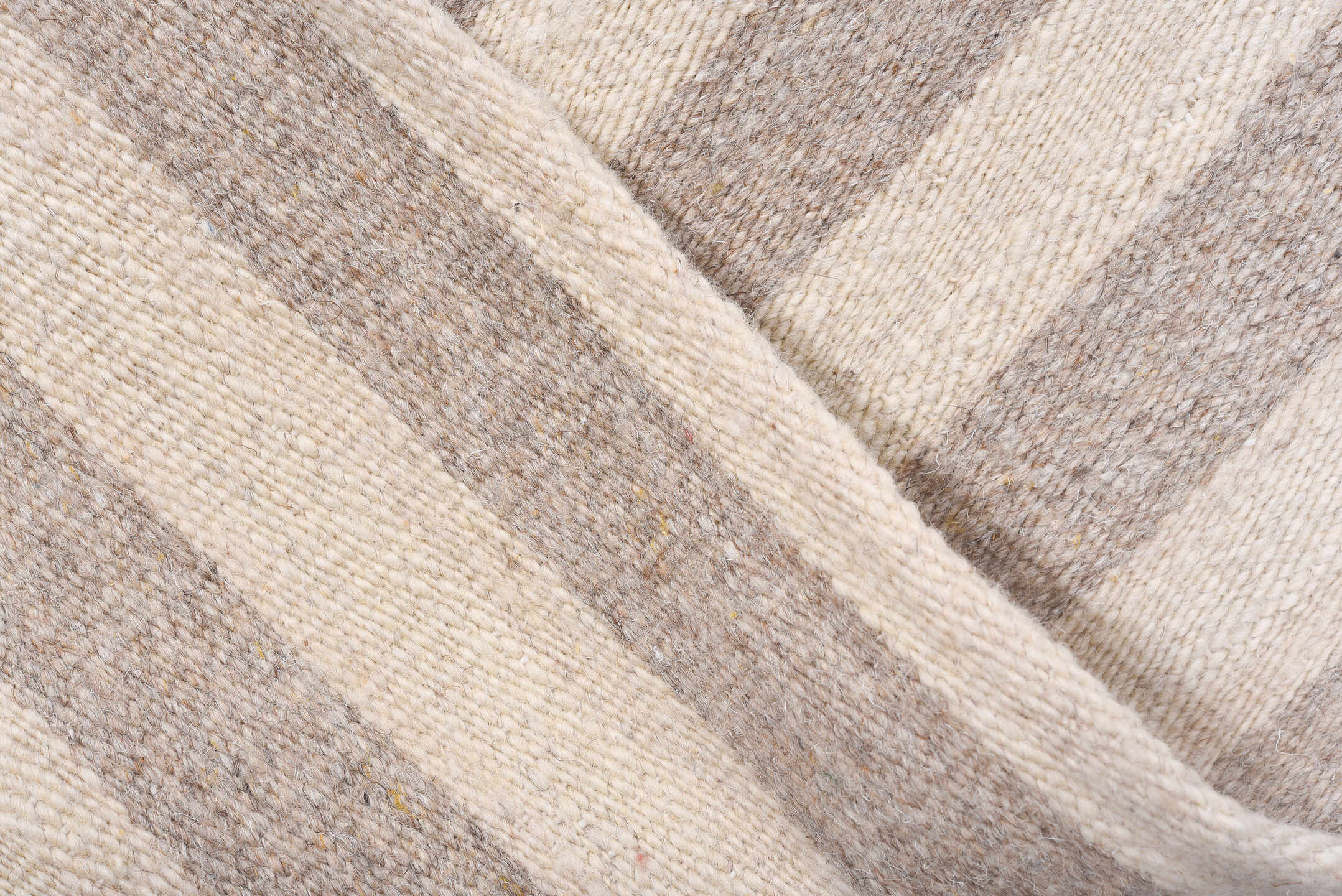 10' x 14' one-of-a-kind handmade vintage Kilim large size rug. Color palette: ivory, taupe, beige, gray