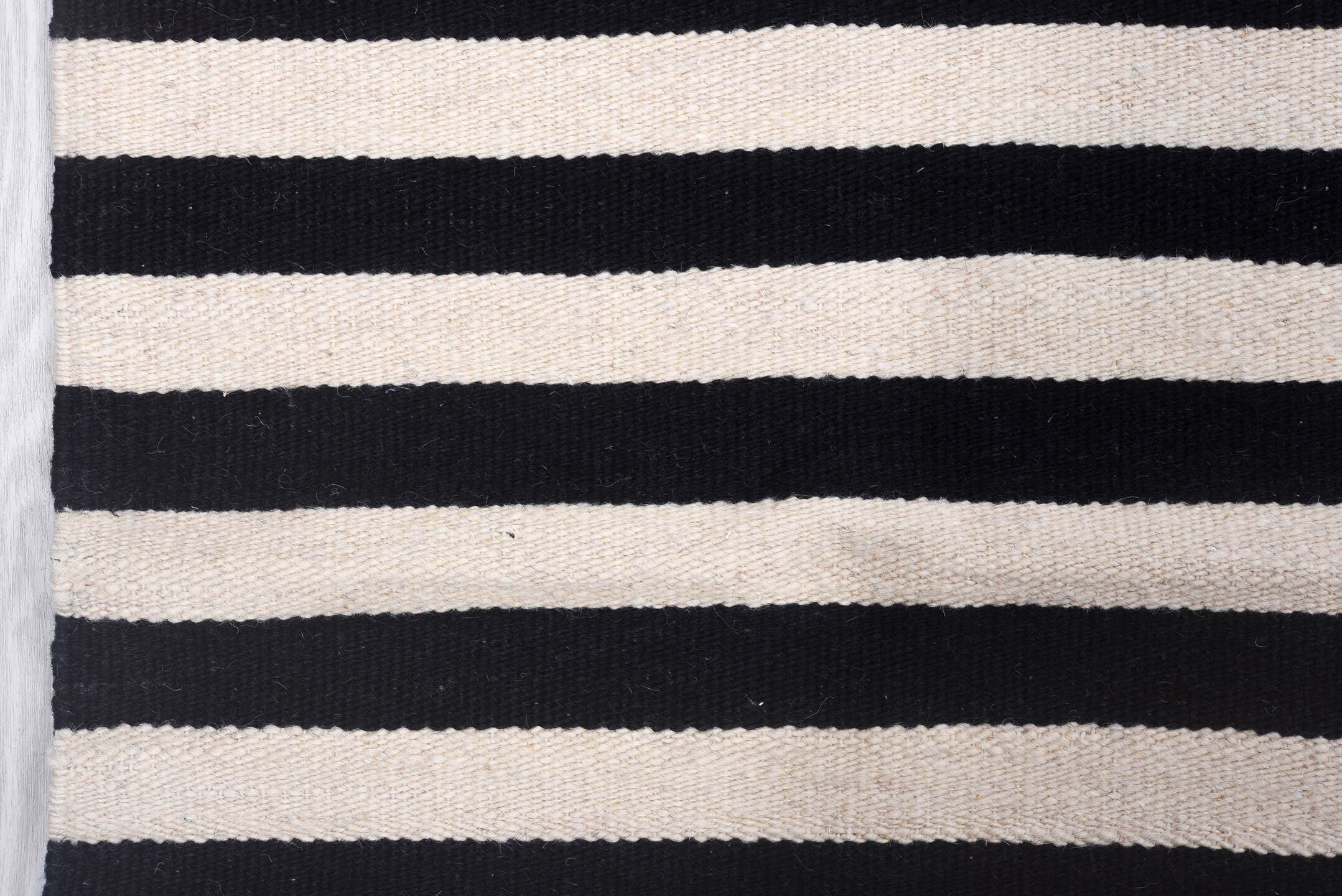7' x 9' one-of-a-kind handmade vintage Kilim rug. Color palette: ivory, navy, blue