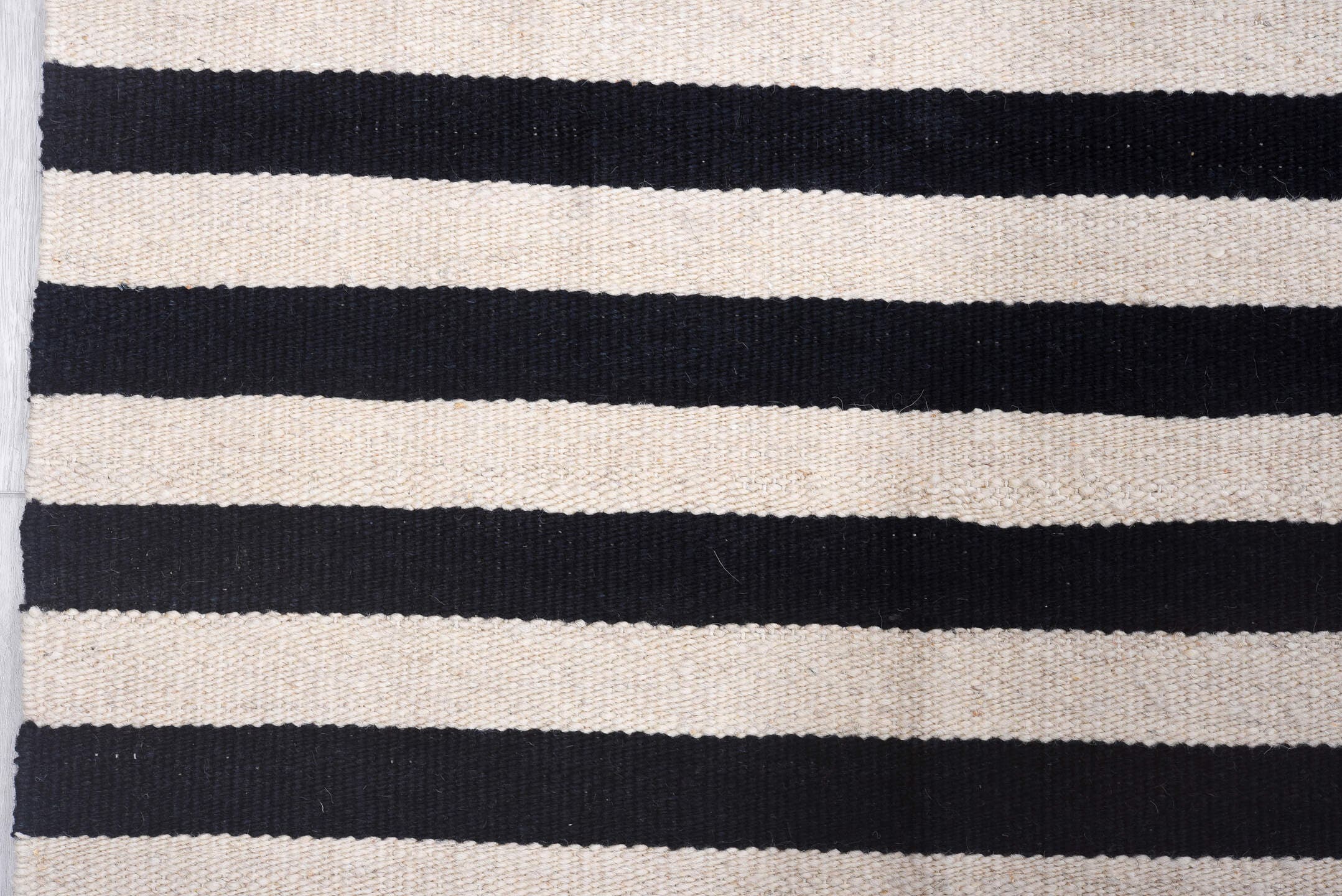 7' x 9' one-of-a-kind handmade vintage Kilim rug. Color palette: ivory, navy, blue