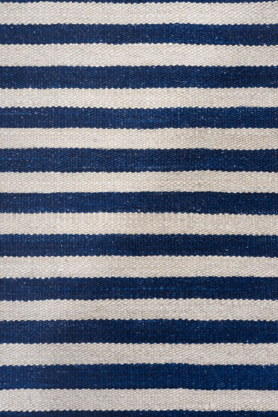 7' x 9' one-of-a-kind handmade vintage Kilim rug. Color palette: indigo, ivory, purple