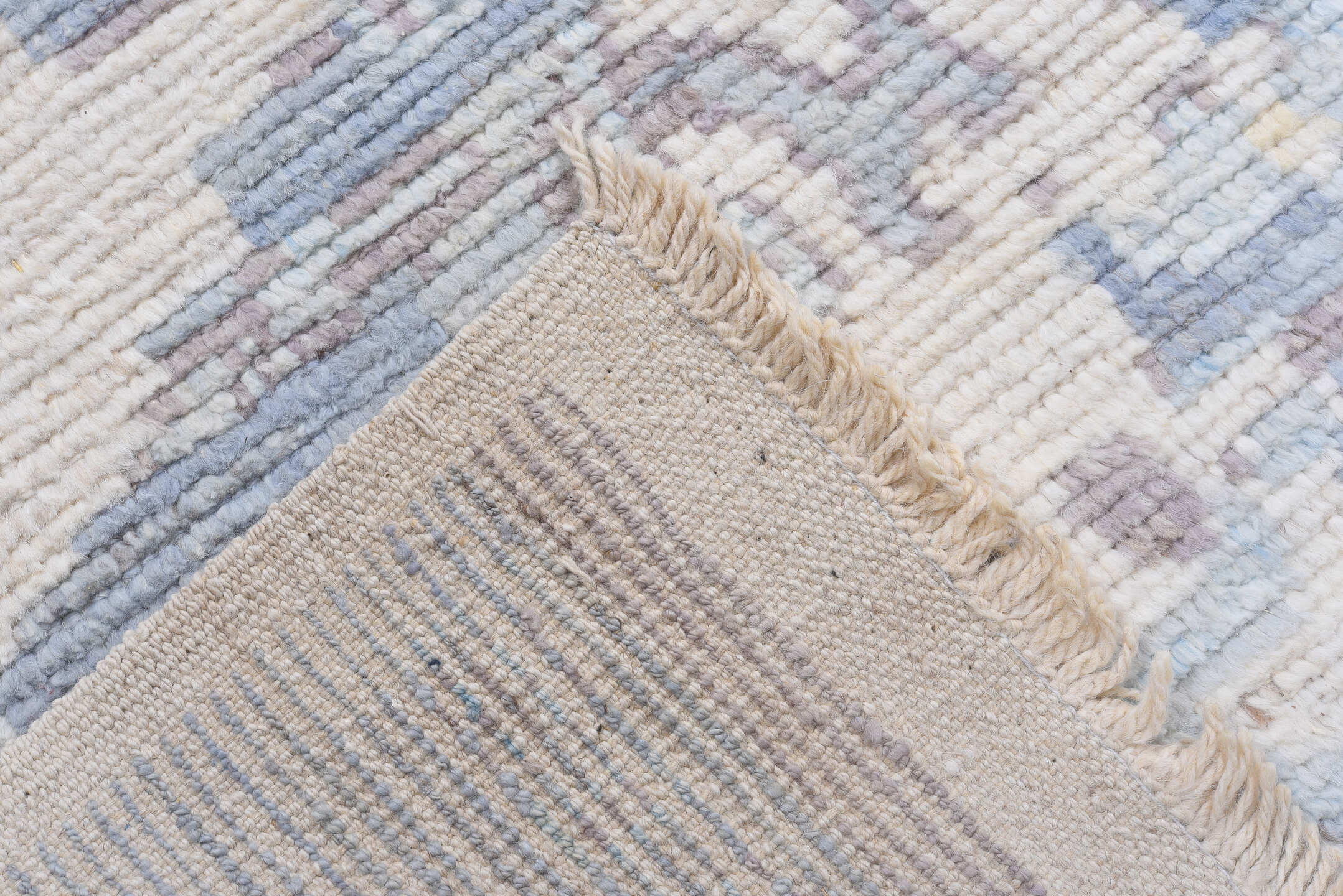 9' x 12' one-of-a-kind handmade vintage Tulu large size rug. Color palette: dark gray, gainsboro, gray, light blue