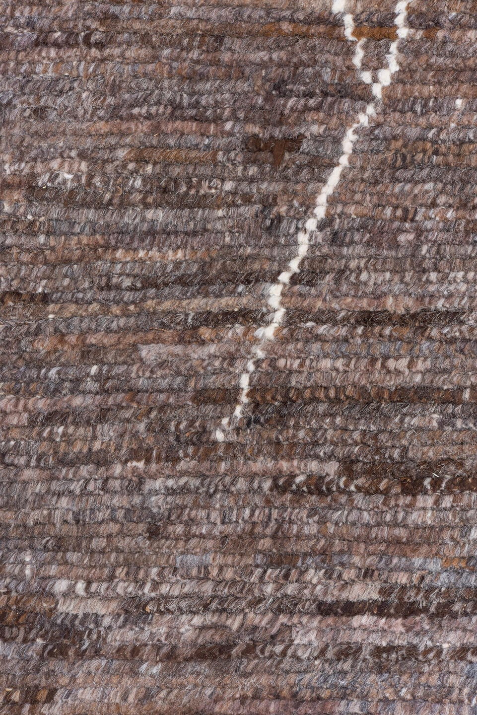 10' x 12' one-of-a-kind handmade vintage Tulu large size rug. Color palette: brown, taupe, ivory, charcoal, camel, beige