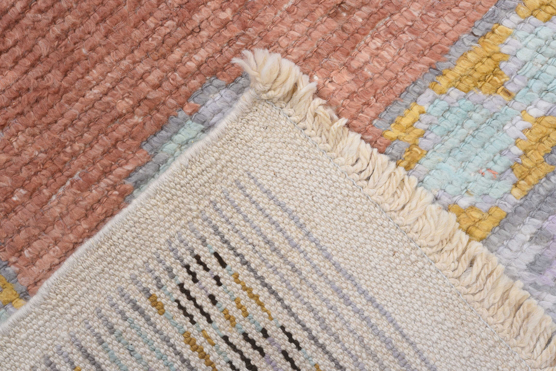 8' x 10' one-of-a-kind handmade vintage Tulu large size rug. Color palette: brown, dark gray, gainsboro, gray, light gray