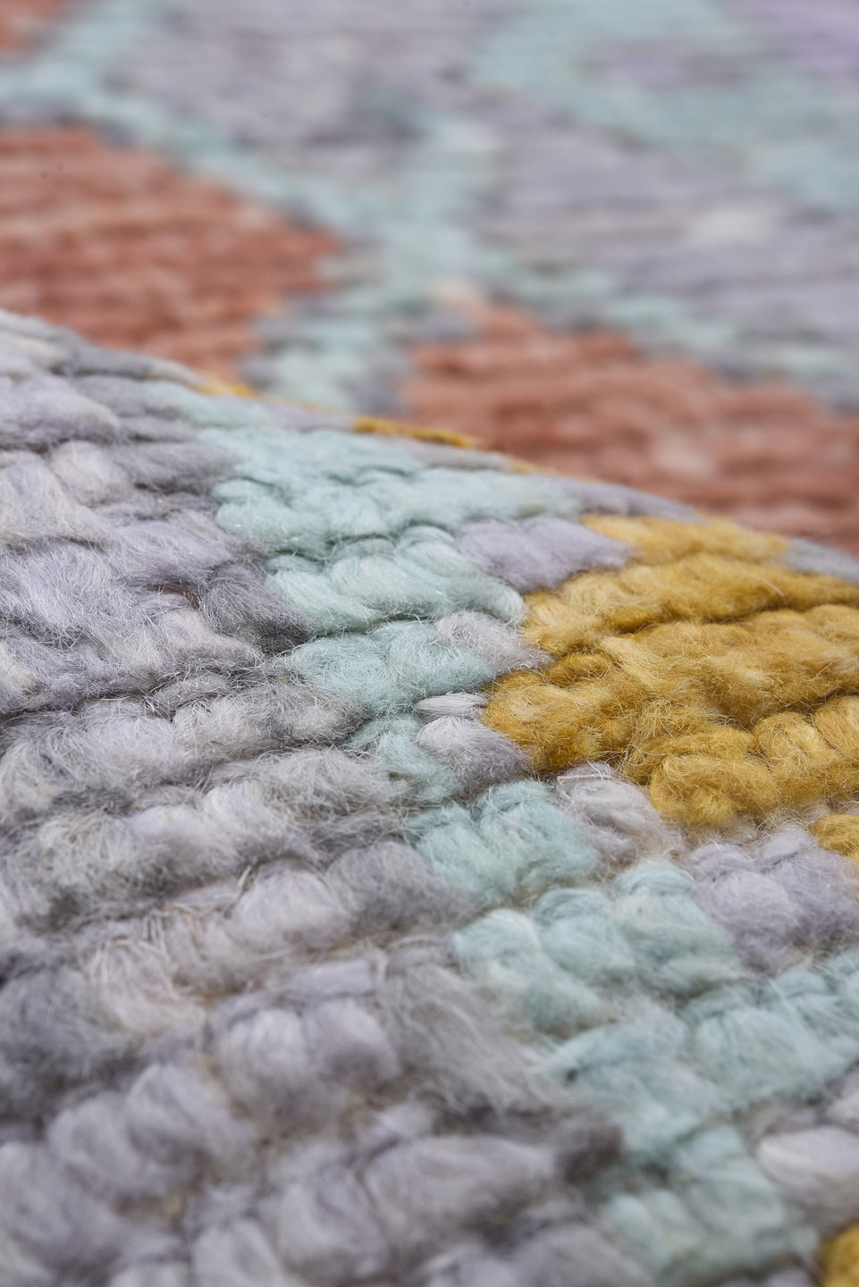 8' x 10' one-of-a-kind handmade vintage Tulu large size rug. Color palette: brown, dark gray, gainsboro, gray, light gray