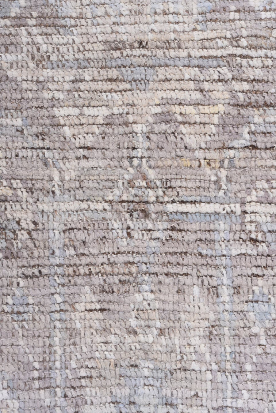 8' x 9' one-of-a-kind handmade vintage Tulu rug. Color palette: taupe, ivory, blush, pale blue, beige, brown, gray, pink
