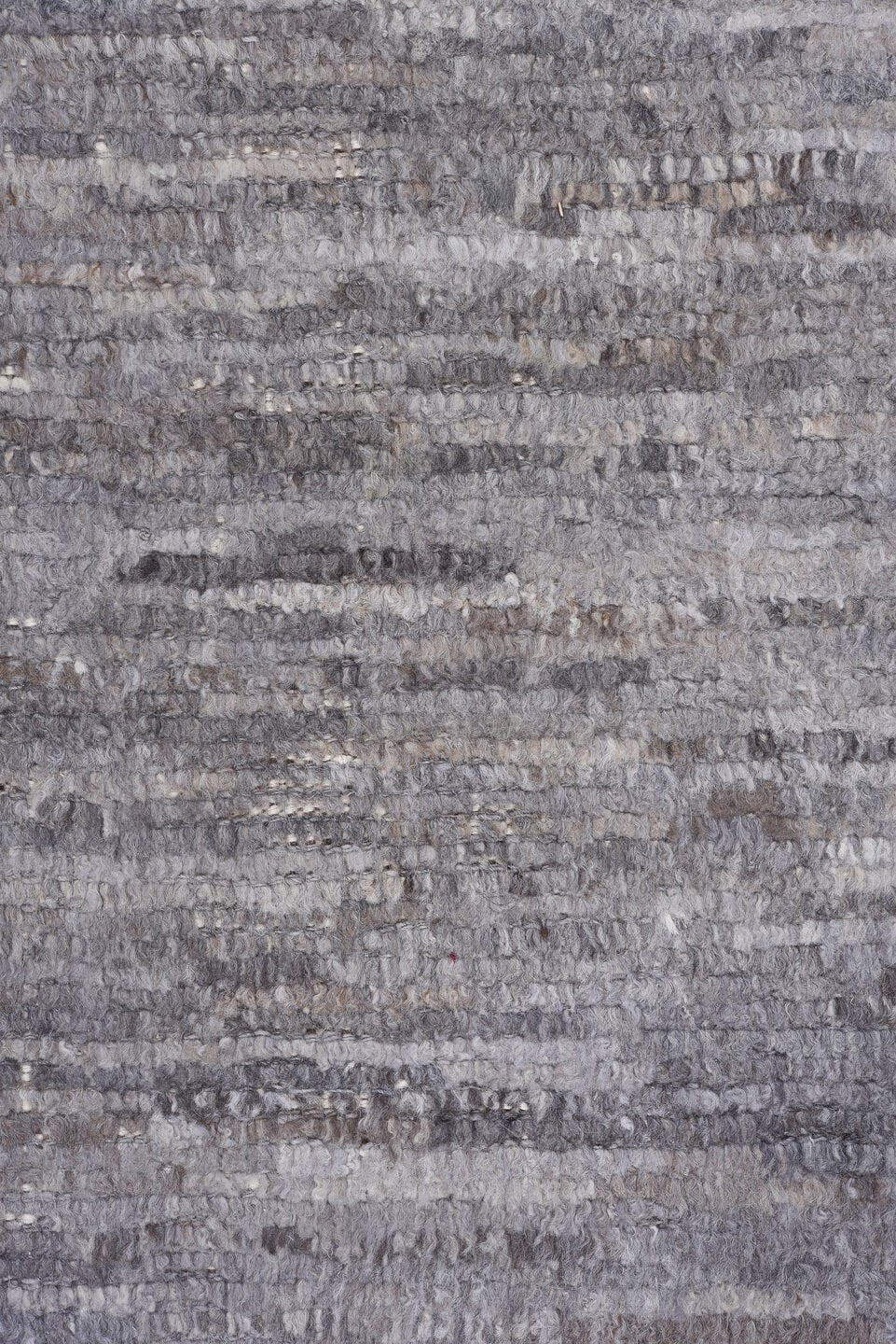 8' x 9' one-of-a-kind handmade vintage Tulu rug. Color palette: gray, ivory, taupe, charcoal, brown, beige, black