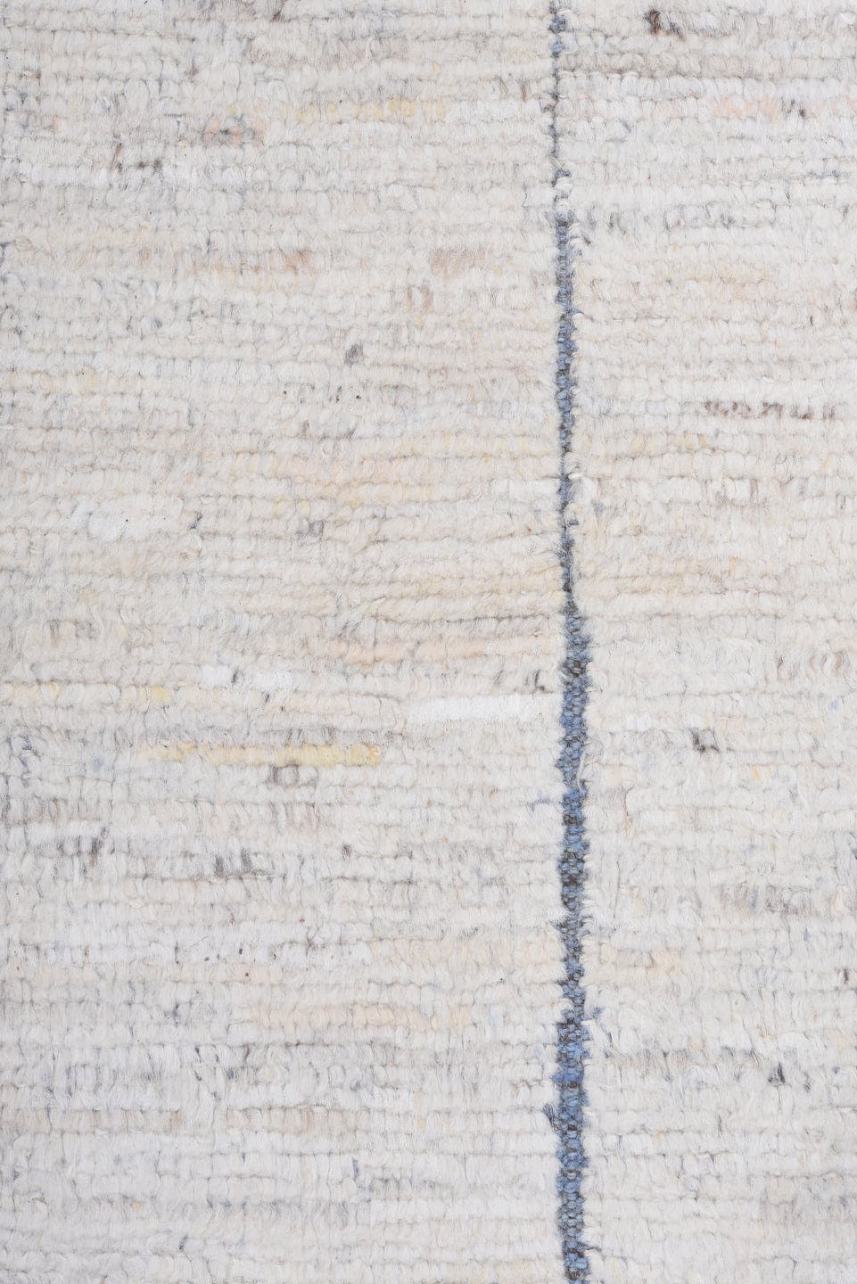 9' x 11' one-of-a-kind handmade vintage Tulu large size rug. Color palette: ivory, blue, slate, taupe, charcoal, gray, beige