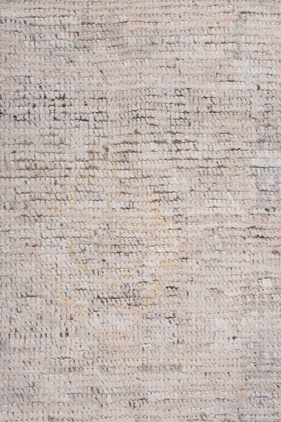 8' x 10' one-of-a-kind handmade vintage Tulu large size rug. Color palette: ivory, taupe, brown, camel, gray, beige