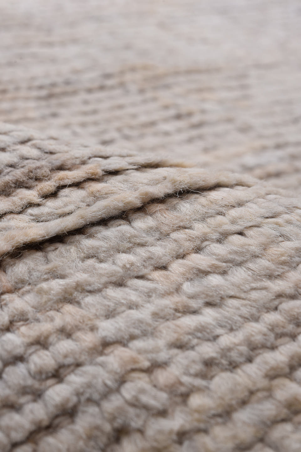 8' x 10' one-of-a-kind handmade vintage Tulu large size rug. Color palette: ivory, taupe, brown, camel, gray, beige