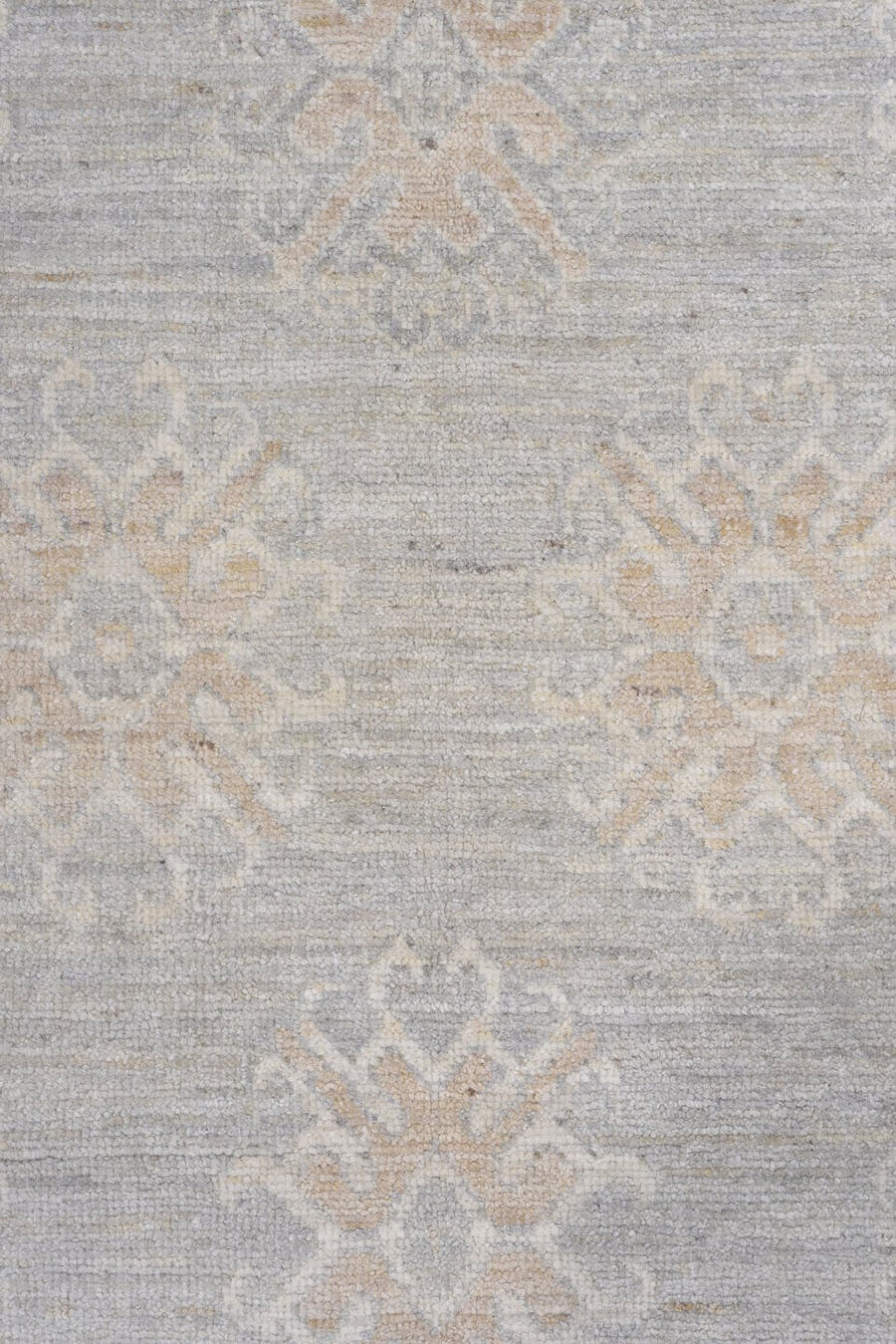 10' x 14' one-of-a-kind handmade vintage Khotan large size rug. Color palette: ivory, pale blue, light gray, cream, taupe