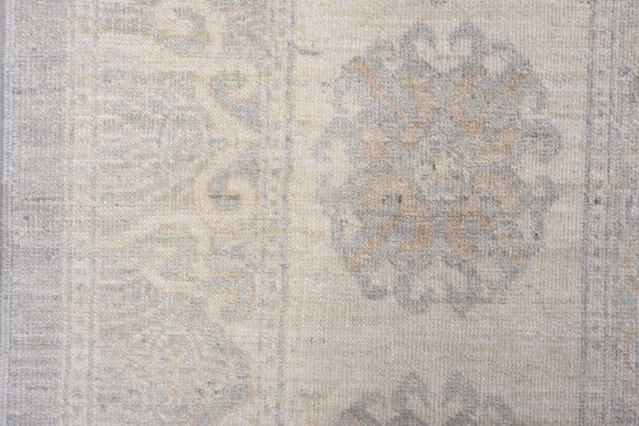 10' x 14' one-of-a-kind handmade vintage Khotan large size rug. Color palette: ivory, pale blue, light gray, cream, taupe