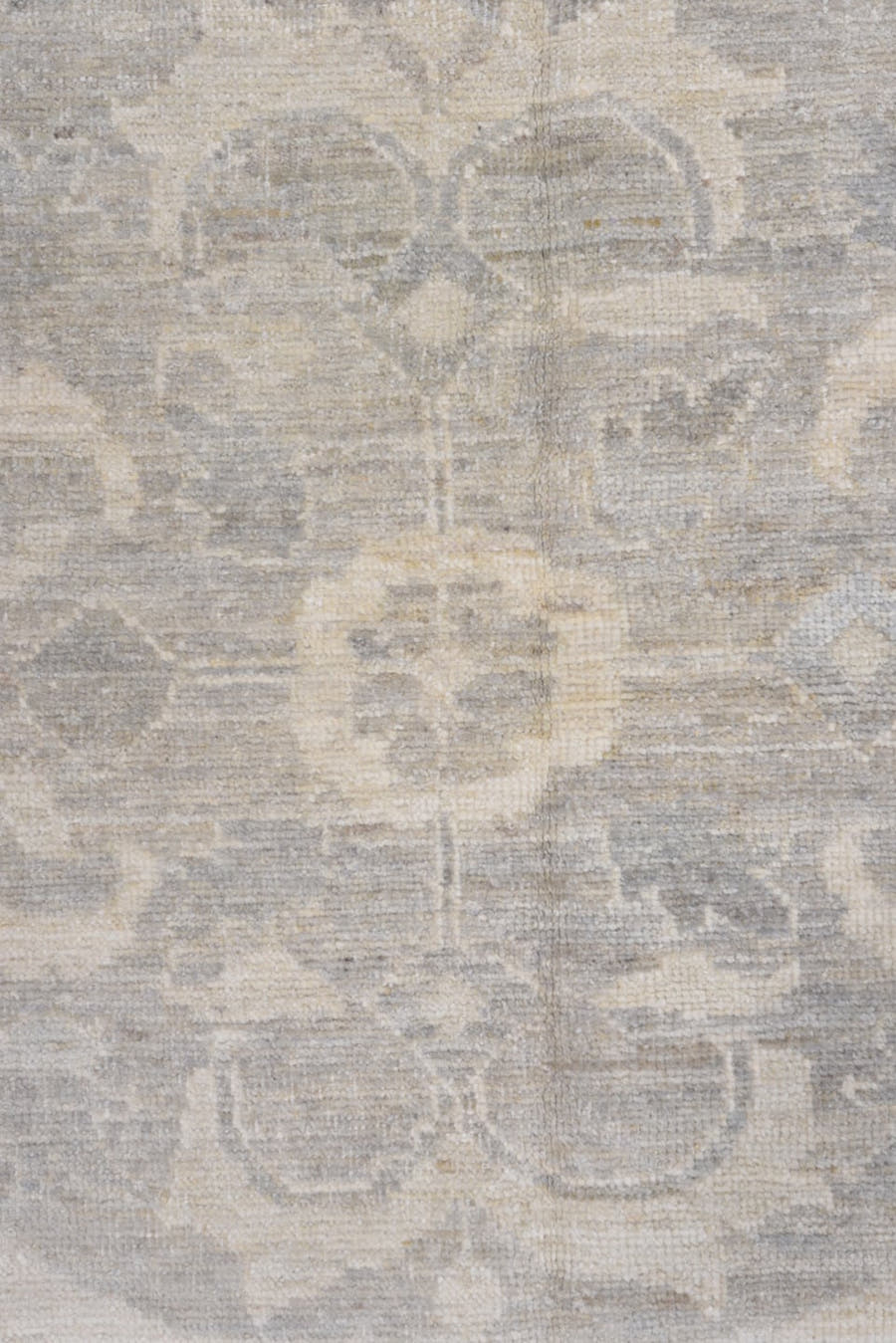 13' x 17' one-of-a-kind handmade vintage Khotan oversize rug. Color palette: ivory, pale gray, taupe, cream, beige